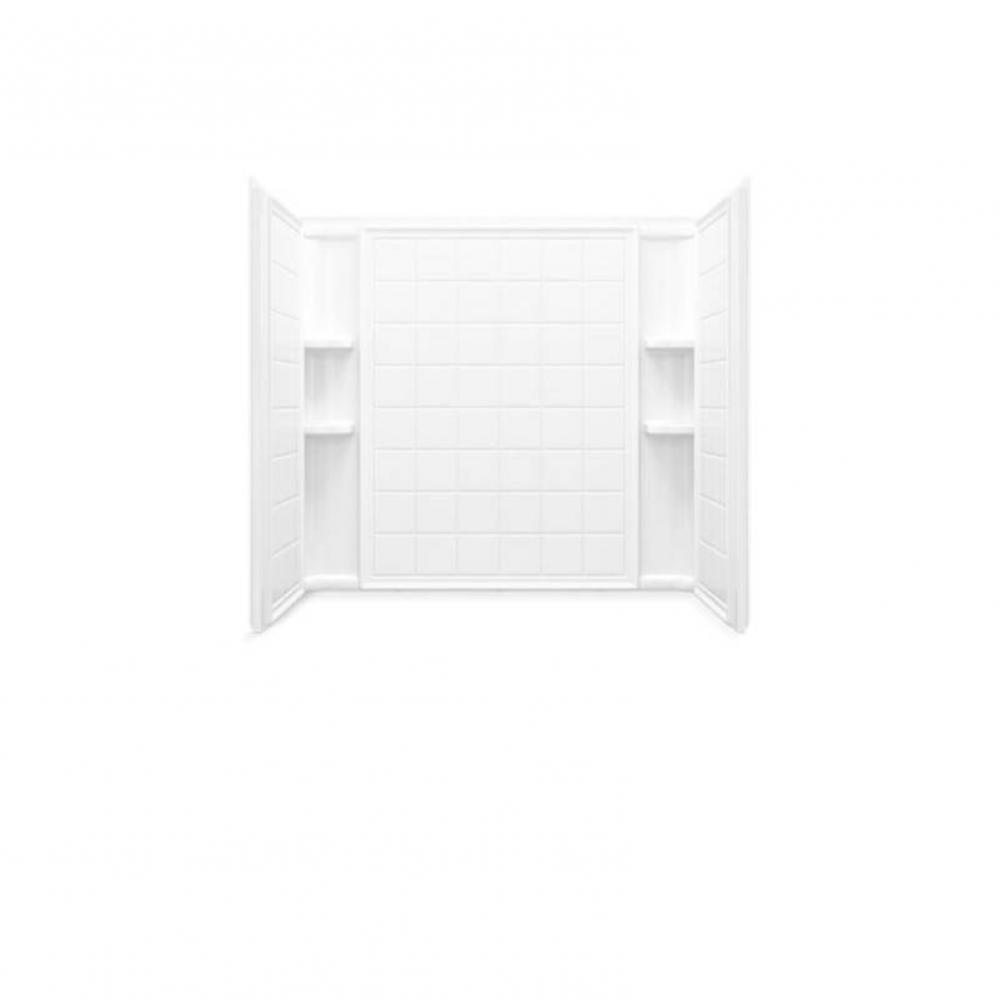 Ensemble™ 60'' x 32'' tile shower wall set with Aging in Place backerboards