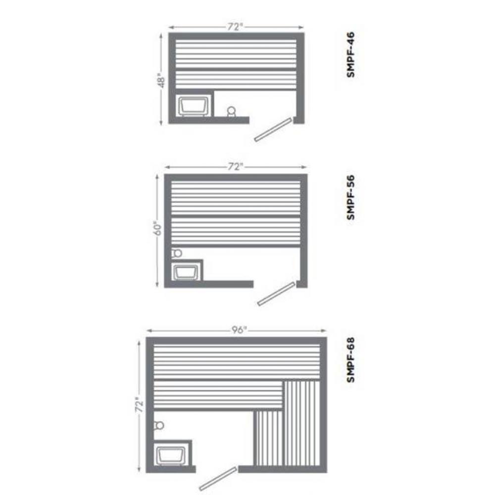 Pre-Fab Sauna Room 4 x 6
