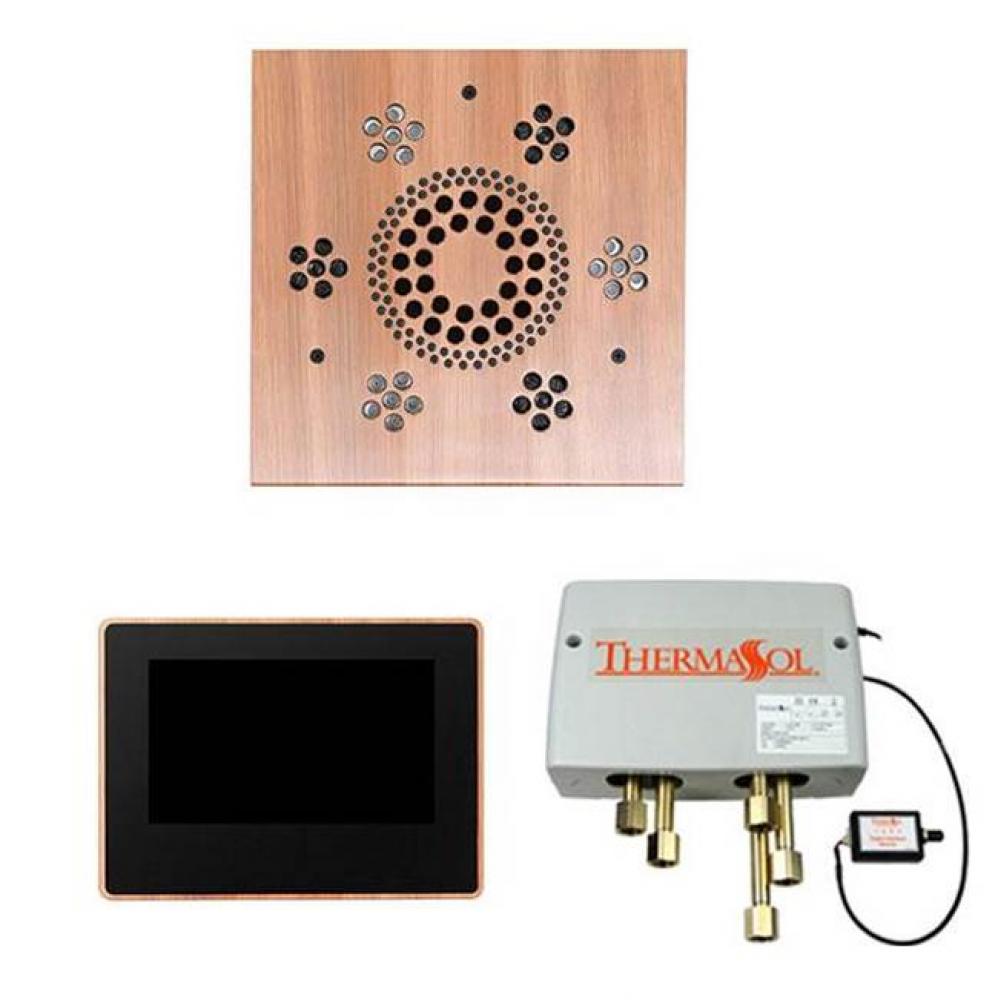 The Wellness Shower Package with 7'' ThermaTouch Trim Upgraded Square Antique Copper