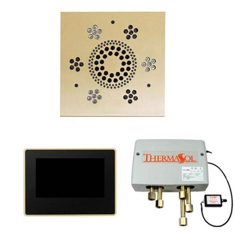 The Wellness Shower Package with 7'' ThermaTouch Trim Upgraded Square Polished Brass