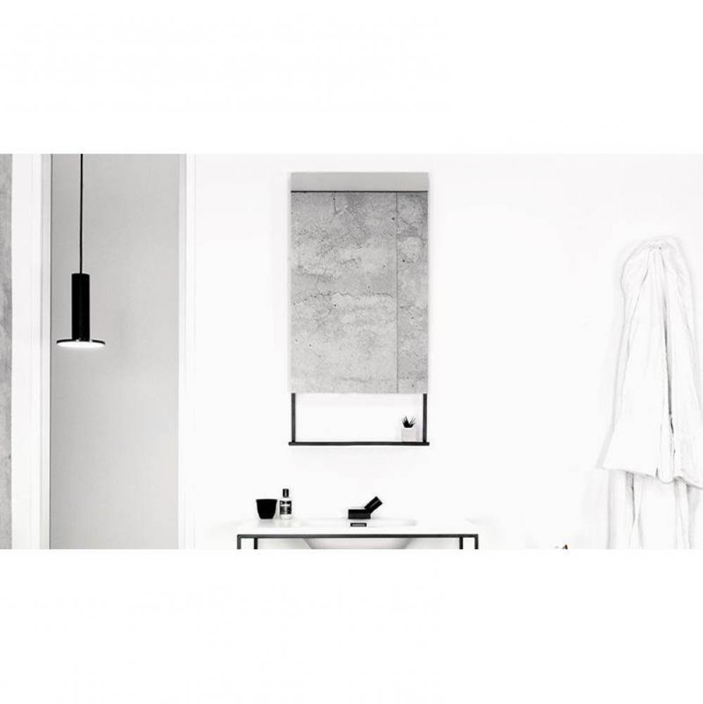 Furniture ''C2'' - Mirror - Stainless Steel - 19'' - Black Matt