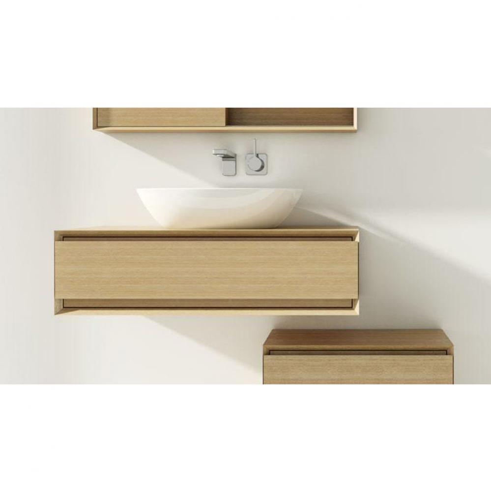 Furniture ''M Metro'' - Vanity Wall-Mount 42 X 10 - 18 Depth - Lacquer Wetmar