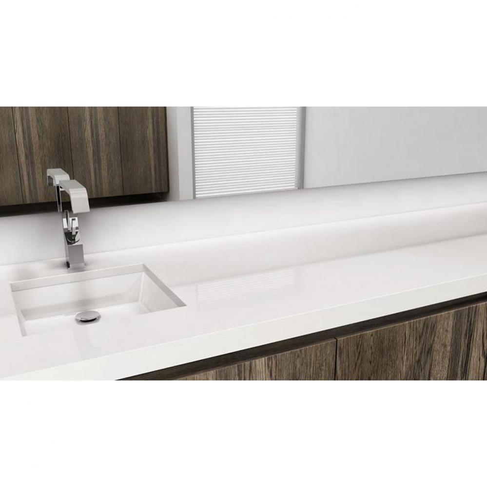 Lav - Cube - 15 X 15 X 4 - Undermount Vessel - White Matte
