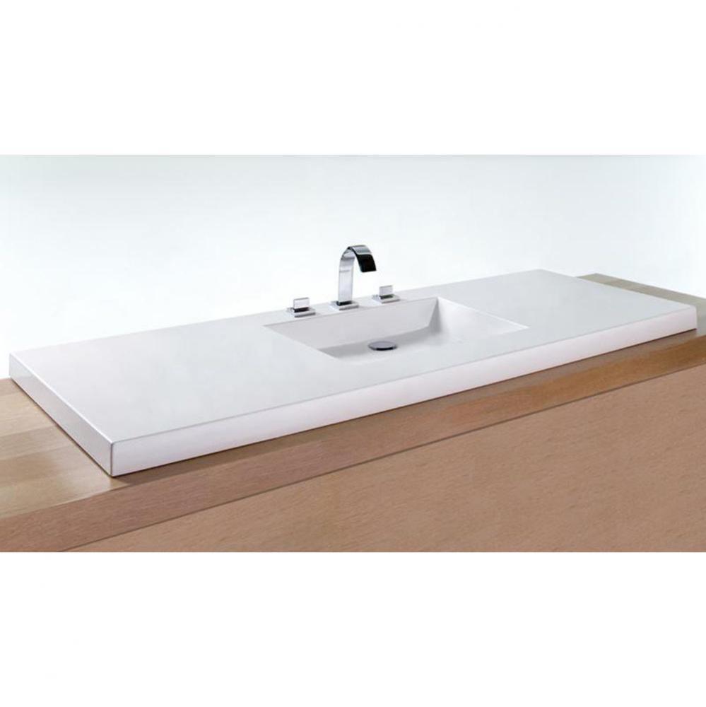 Lav - Cube - 60 X 22 X 2 - Center - Pc O/F - White Matte