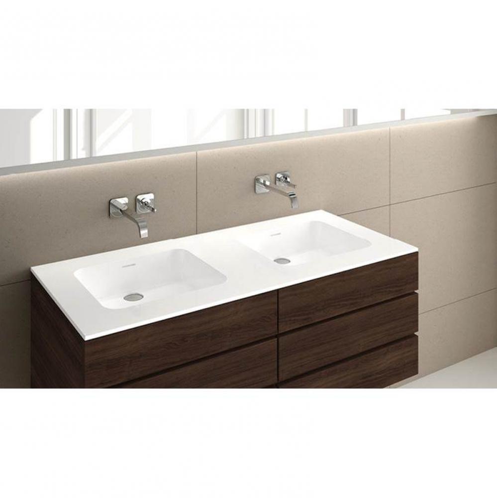 Lav - Deco - 48 X 22 X 7/16 - 1 Hole Per Drain - White Matte