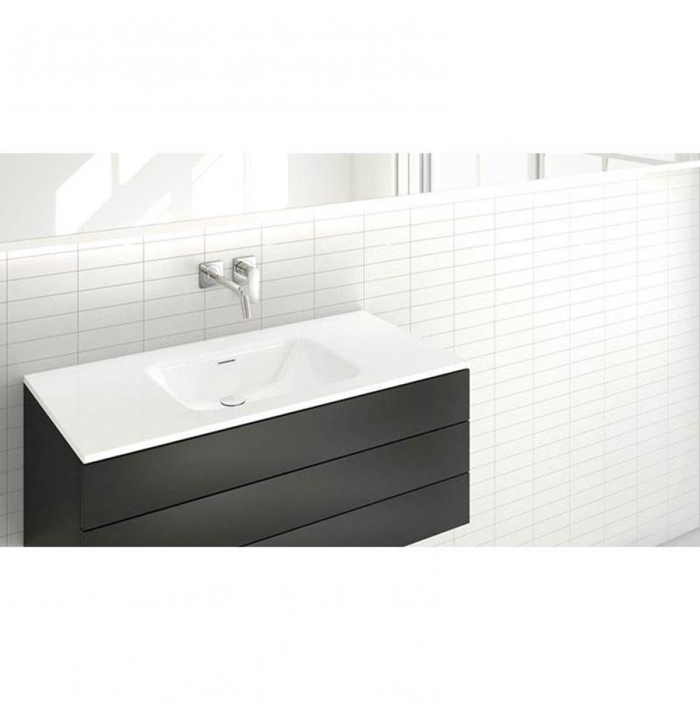 LAV - ELEMENT - 39 X 20 X 5/8 - TROUGH - NT O/F - 3 HOLES 8apos;apos; C/C - WHITE TRUE HIGH GLOSS