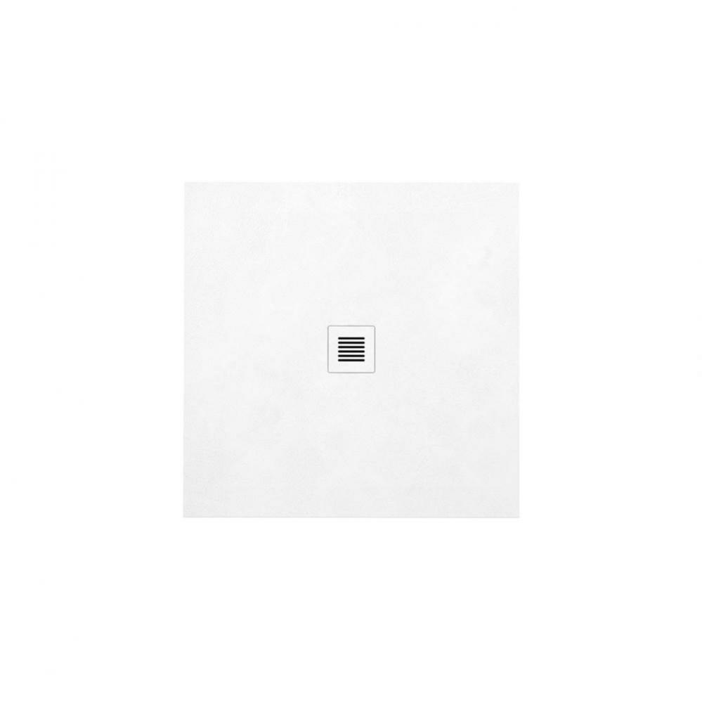 Shower Base - Feel - 36 X 36 - Center Drain - White Concrete