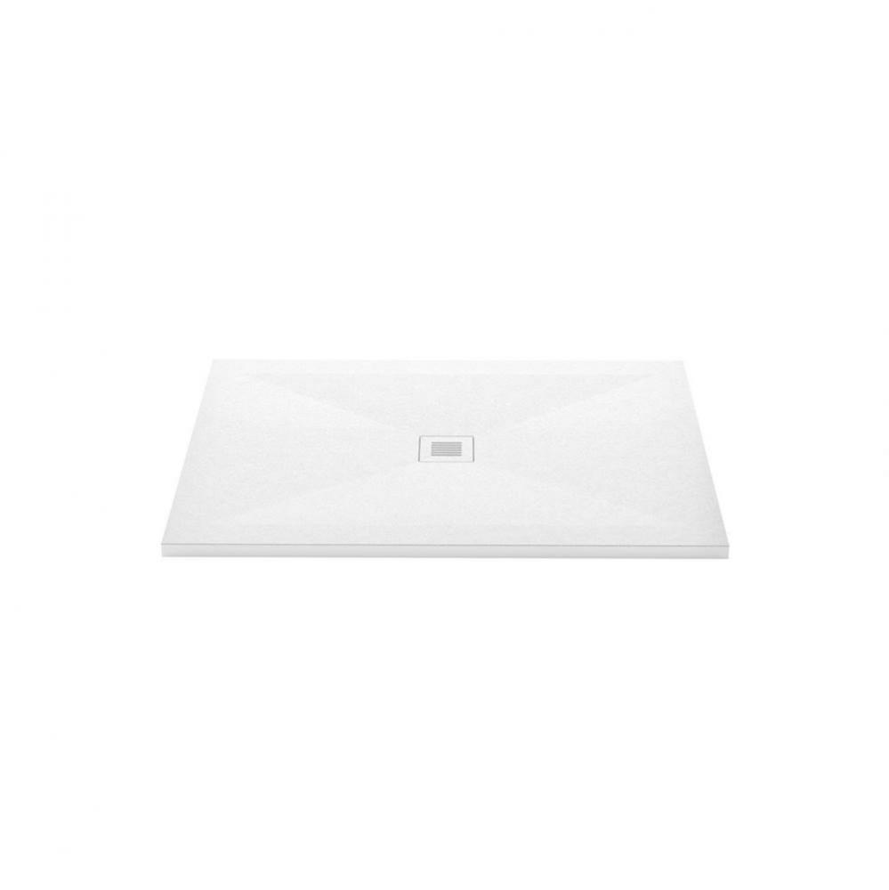 Shower Base - Feel - 48 X 36 - Center Drain - White Slate