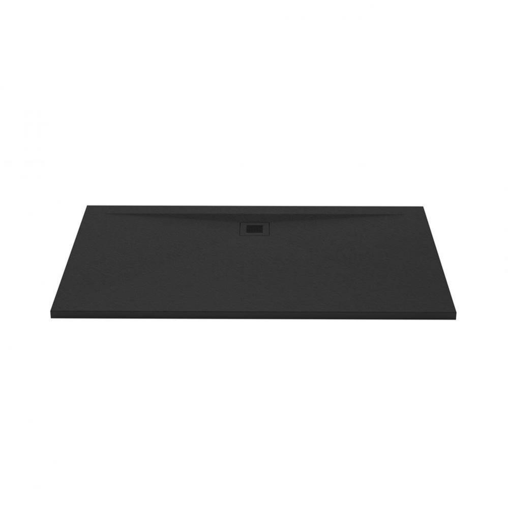 Shower Base - Feel - 60 X 36 - Offset Drain - Black Slate