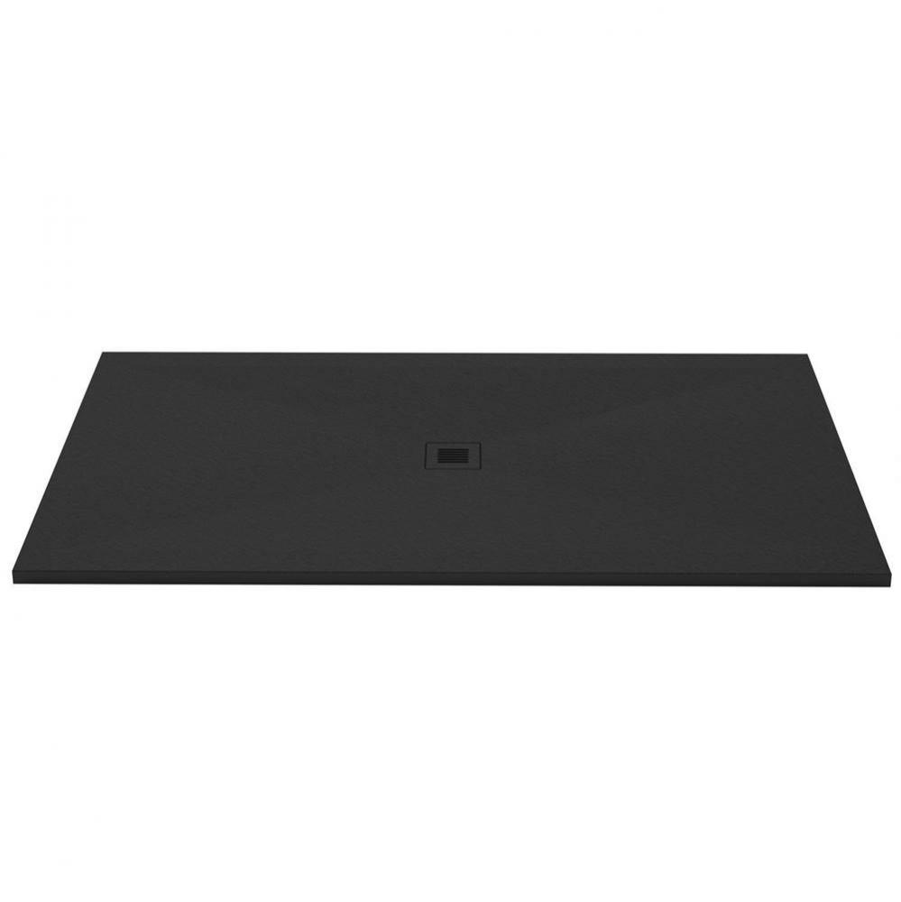 Shower Base - Feel - 72 X 42 - Center Drain - Black Slate