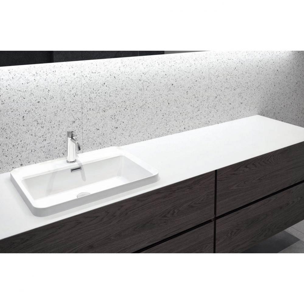 Lav - Lab Rd - 24 X 18 X 1.5 - Pc O/F - 1 Hole - White Matte