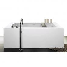Wet Style BC0106-PCNT-MA - Cube Bath 72 X 40 X 24 - 3 Walls - Built In Nt O/F & Pc Drain - White Matte