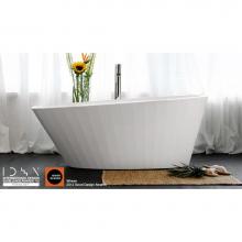Wet Style BCR01-L-BN-MA - Couture Bath 65.5 X 33.75 X 25 - Fs  - Built In Bn O/F & Drain - White Matte