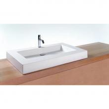 Wet Style VC36-O-1-BN-MA - Lav - Cube - 36 X 22 X 4 - Bn O/F - 1 Hole - White Matte