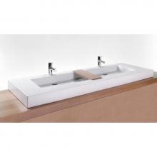 Wet Style VC72T-GA - LAV - CUBE - 72 X 22 X 4 - TROUGH - WHITE TRUE HIGH GLOSS