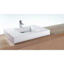 Wet Style VCM30-O-1-BN-MA - Lav - Cube Metro - 30 X 18 X 4 - Bn O/F - 1 Hole - White Matte