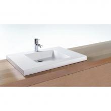 Wet Style VCMS30-O-1-NT-MA - Lav - Cube Metro - 30 X 18 X 2 - Nt O/F - 1 Hole - White Matte