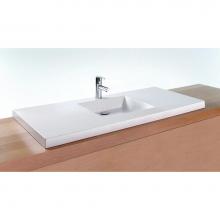 Wet Style VCS48C-8-MA - Lav - Cube - 48 X 22 X 2 - Center - 3 Holes 8'' C/C - White Matte