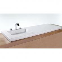 Wet Style VCS60R-8-GA - LAV - CUBE - 60 X 22 X 2 - RIGHT - 3 HOLES 8apos;apos; C/C - WHITE TRUE HIGH GLOSS