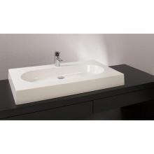 Wet Style VOV36-O-1-NT-MA - Lav - Ove - 36 X 22 X 4 - Nt O/F - 1 Hole - White Matte