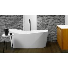 Wet Style BWA01-SBNT-COP-MA - Wave Bath 57 5/8 X 26 1/4 X 20 5/8 - Fs - Sb Drain & Nt O/F - Copper Con - White Matte