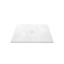 Wet Style DFL4848C-AT-1C - Shower Base - Feel - 48 X 48 - Center Drain - White Concrete - 1 Cut