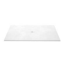 Wet Style DFL6642C-AT-1C - Shower Base - Feel - 66 X 42 - Center Drain - White Concrete - 1 Cut
