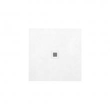 Wet Style DFL3636C-AT - Shower Base - Feel - 36 X 36 - Center Drain - White Concrete