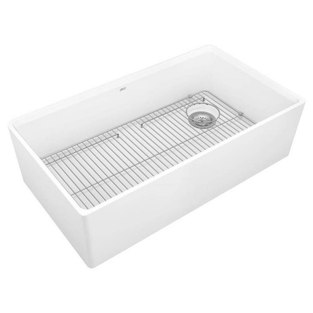Avery® 36 x 20-Inch Fine Fireclay Undermount or Flush Mount Single Bowl Apron Front Kitchen S