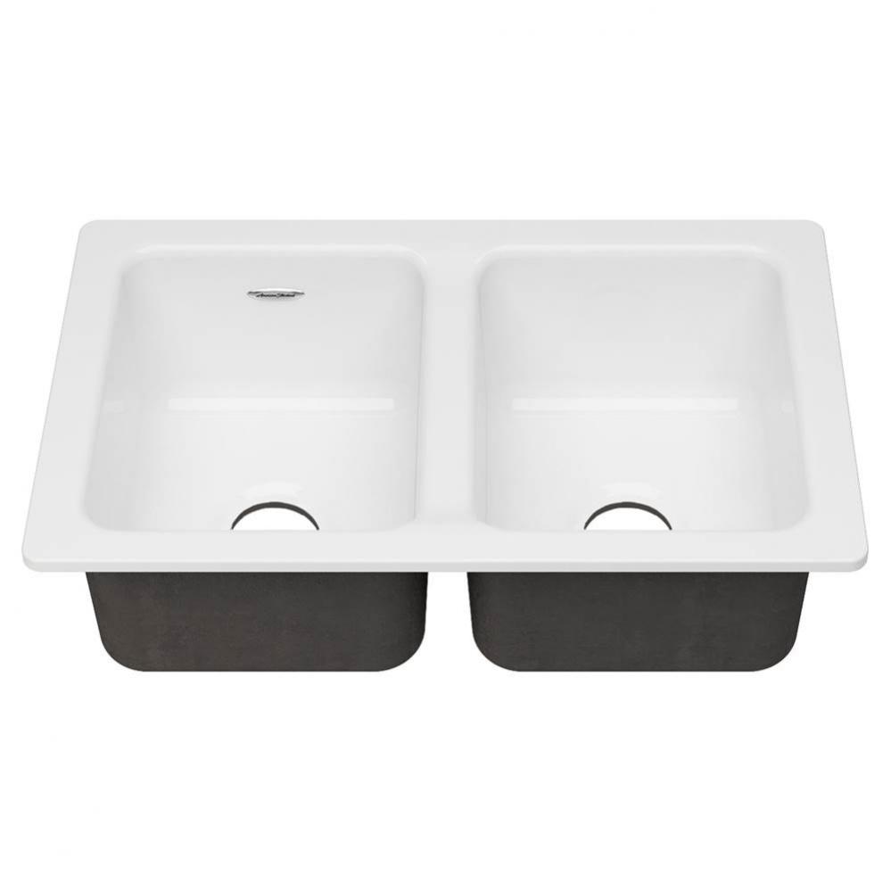 Delancey® 39 x 19-Inch Cast Iron Undermount Double Bowl Kitchen Sink