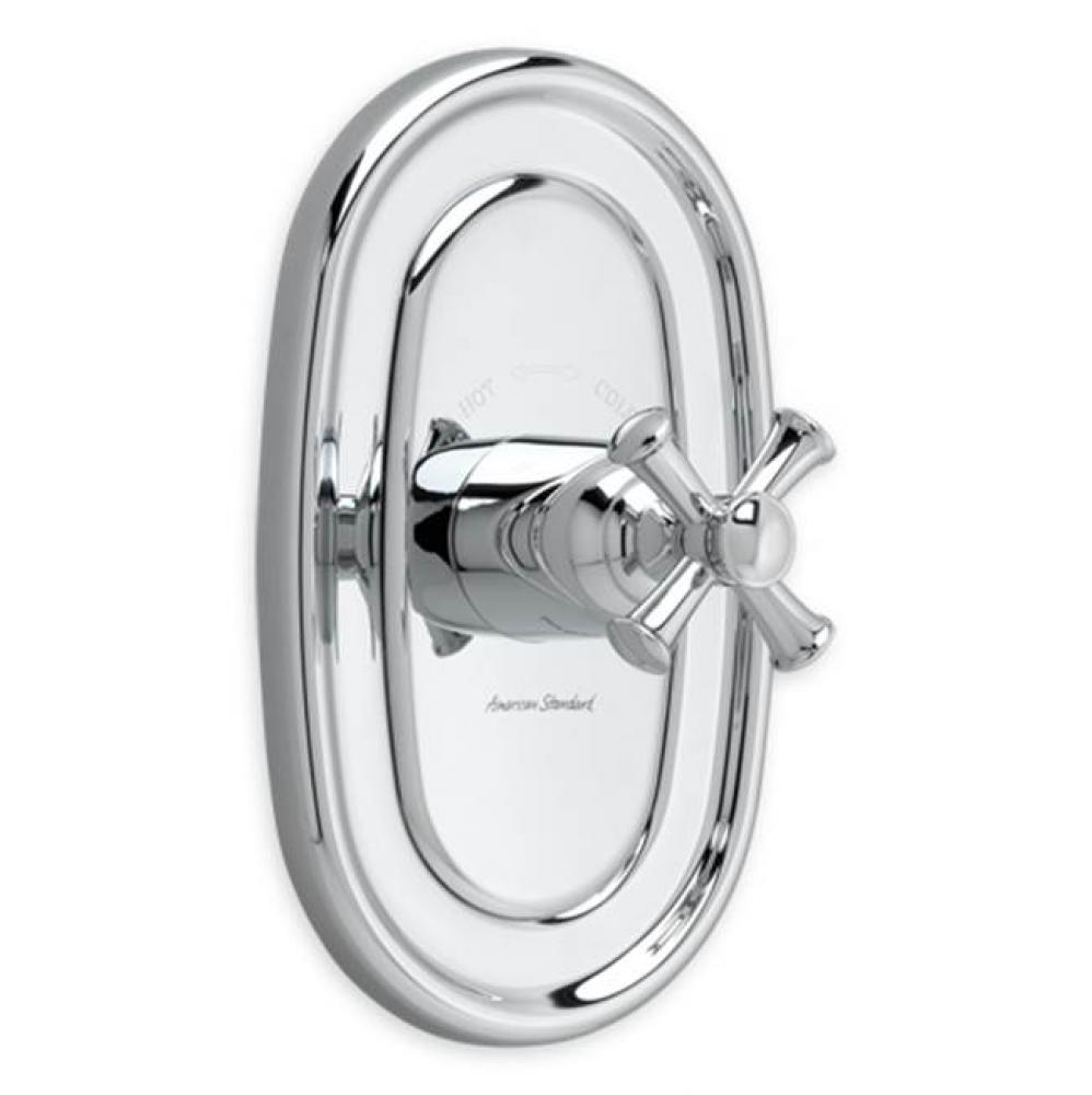 Portsmouth Single Handle Thermostatic Shower Valve Trim Kit with Cross Handle