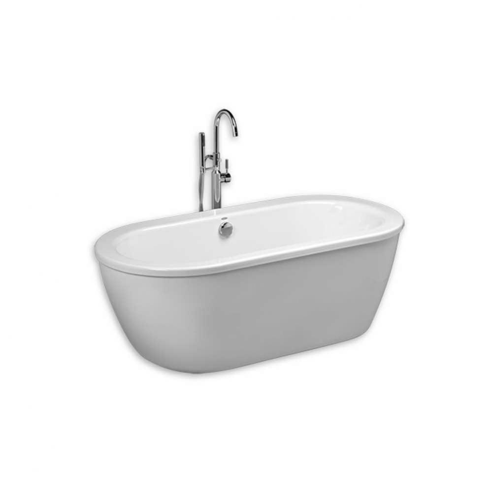 Cadet® 66 x 32-Inch Freestanding Bathtub With Polished Chrome Finish Filler and Drain Kit