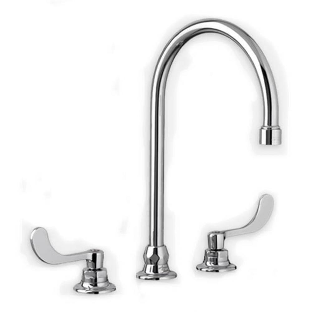 Monterrey® 8-Inch Widespread 8-inch Reach Gooseneck Faucet with Wrist Blade Handles 0.5 gpm/1