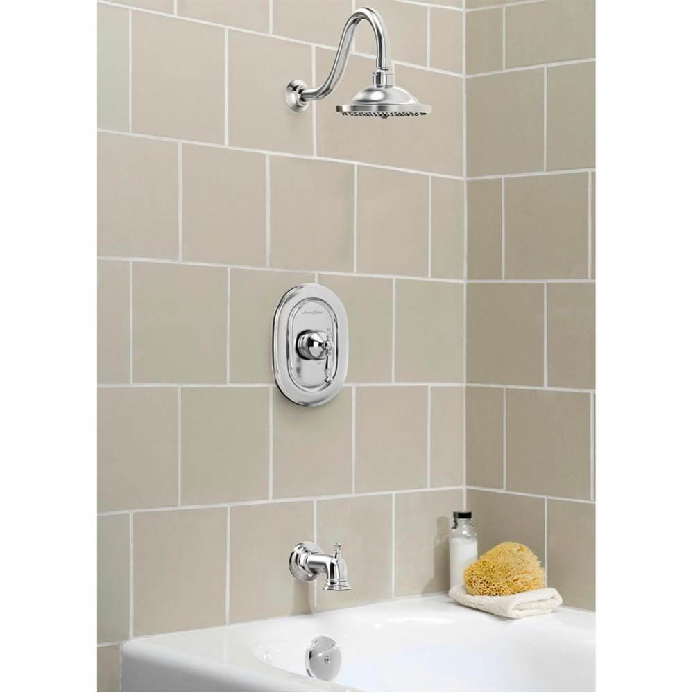 Quentin® 2.5 gpm/9.5 L/min Tub and Shower Trim Kit With Rain Showerhead, Double Ceramic Press