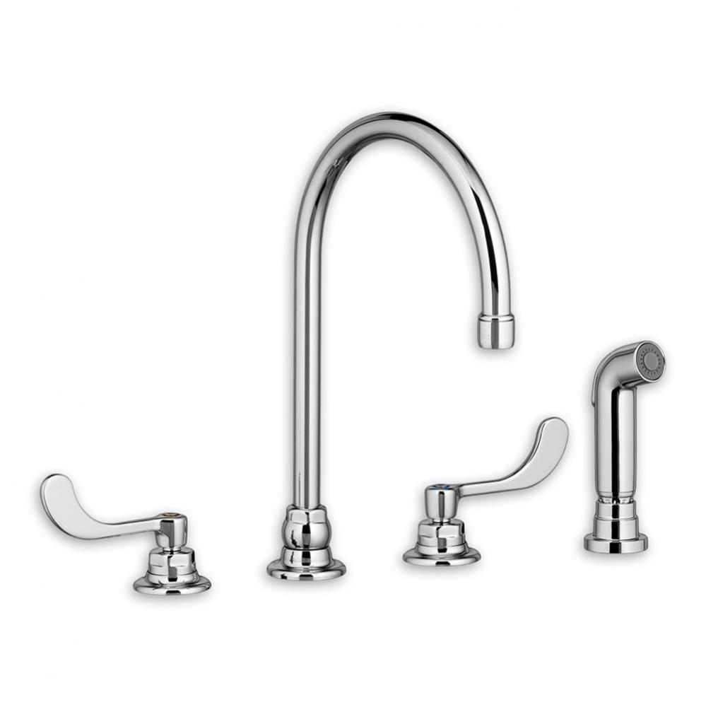 Monterrey® Bottom Mount Kitchen Faucet With Gooseneck Spout and Wrist Blade Handles 1.5 gpm/5