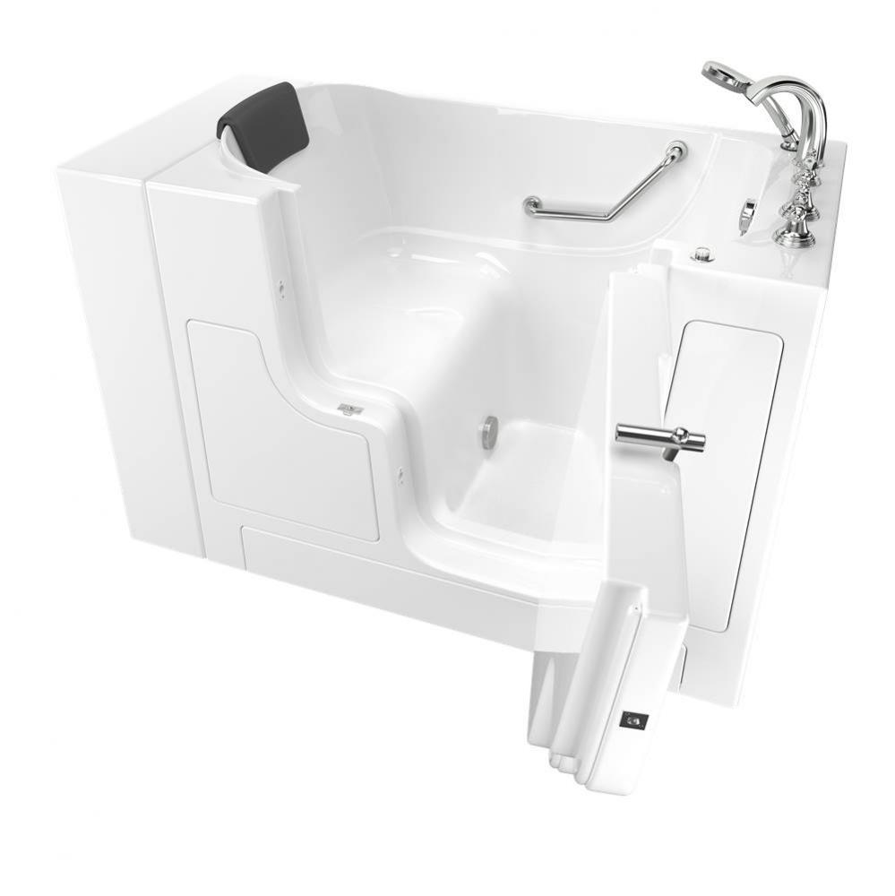 Gelcoat Premium Series 30 x 52 -Inch Walk-in Tub With Soaker System - Right-Hand Drain With Faucet