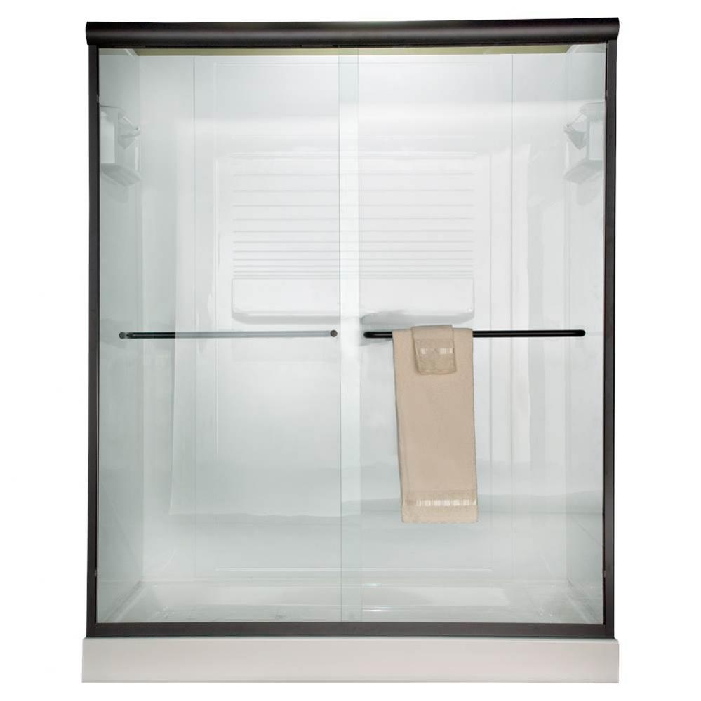 Euro 70-Inch Height Semi-Frameless Sliding Shower Door