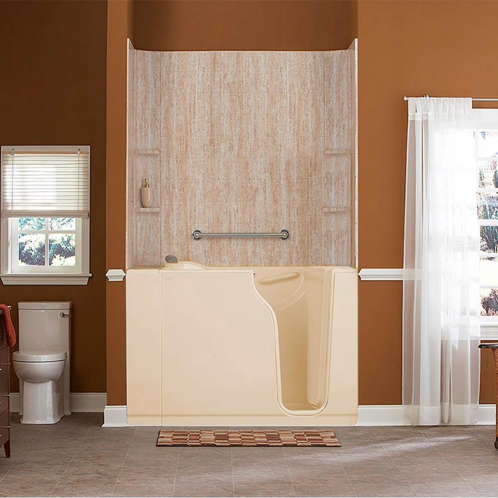 Gelcoat Premium Series 30 x 52 -Inch Walk-in Tub With Soaker System - Right-Hand Drain