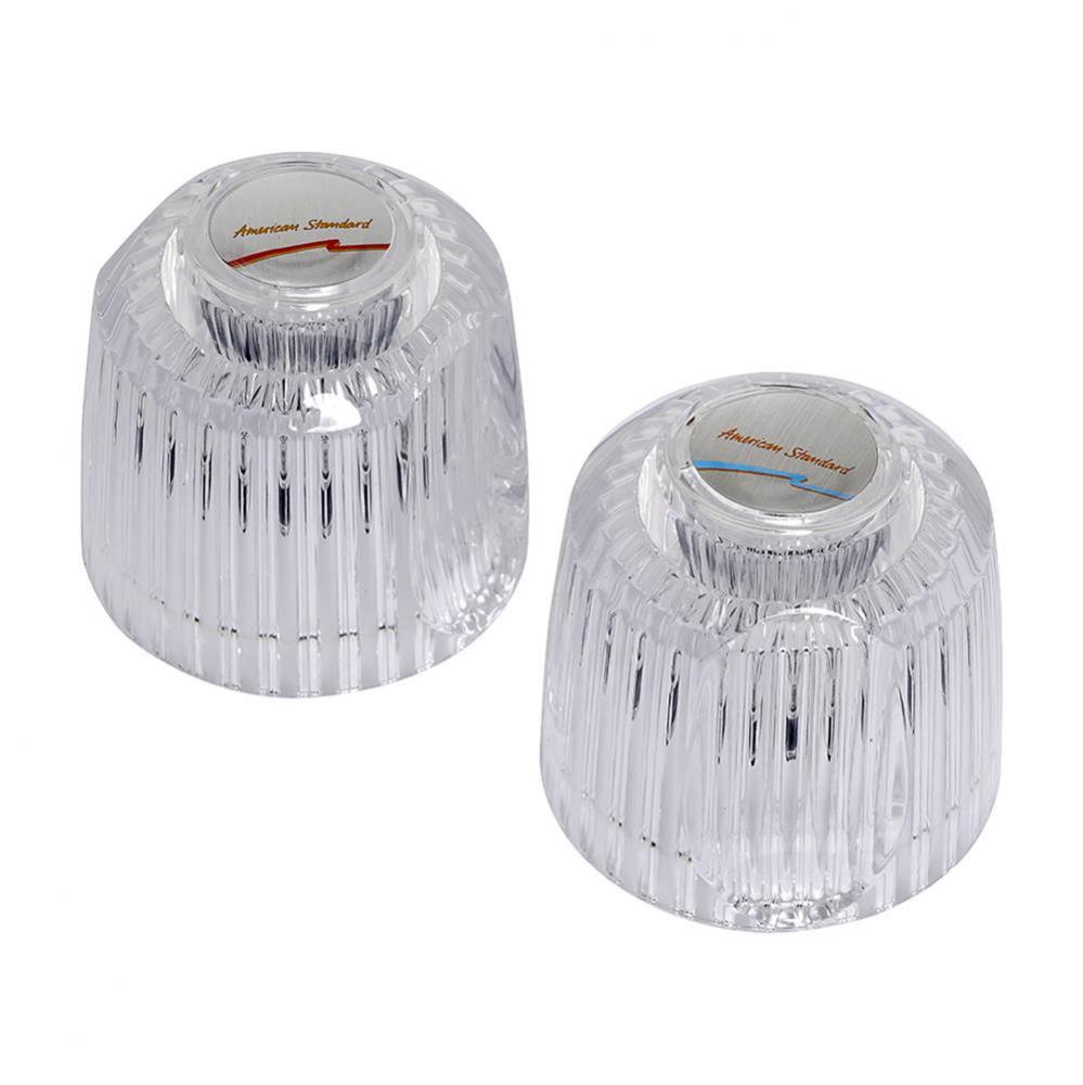 Large Acrylic Knob Handle Kit with Hot and Cold (2-Piece)