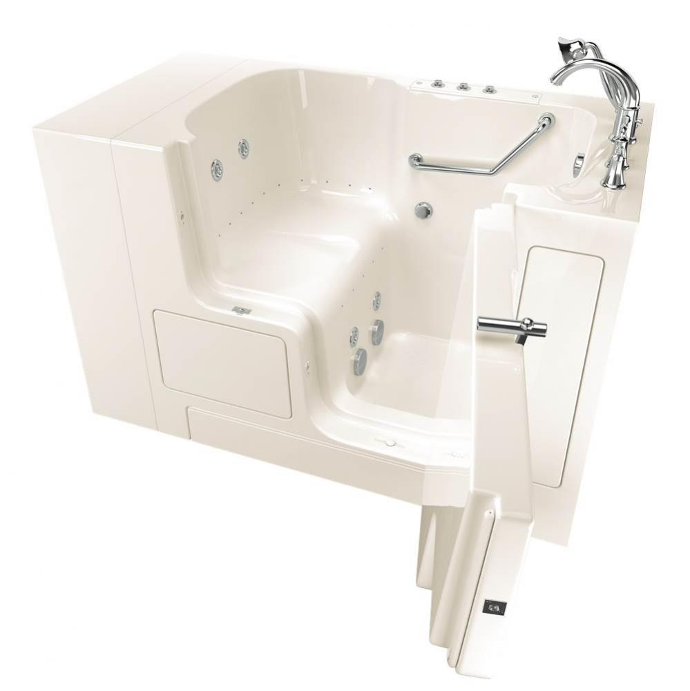 Gelcoat Premium Series 32 in. x 52 in. Outward Opening Door Walk-In Bathtub with Air Spa and Whirl