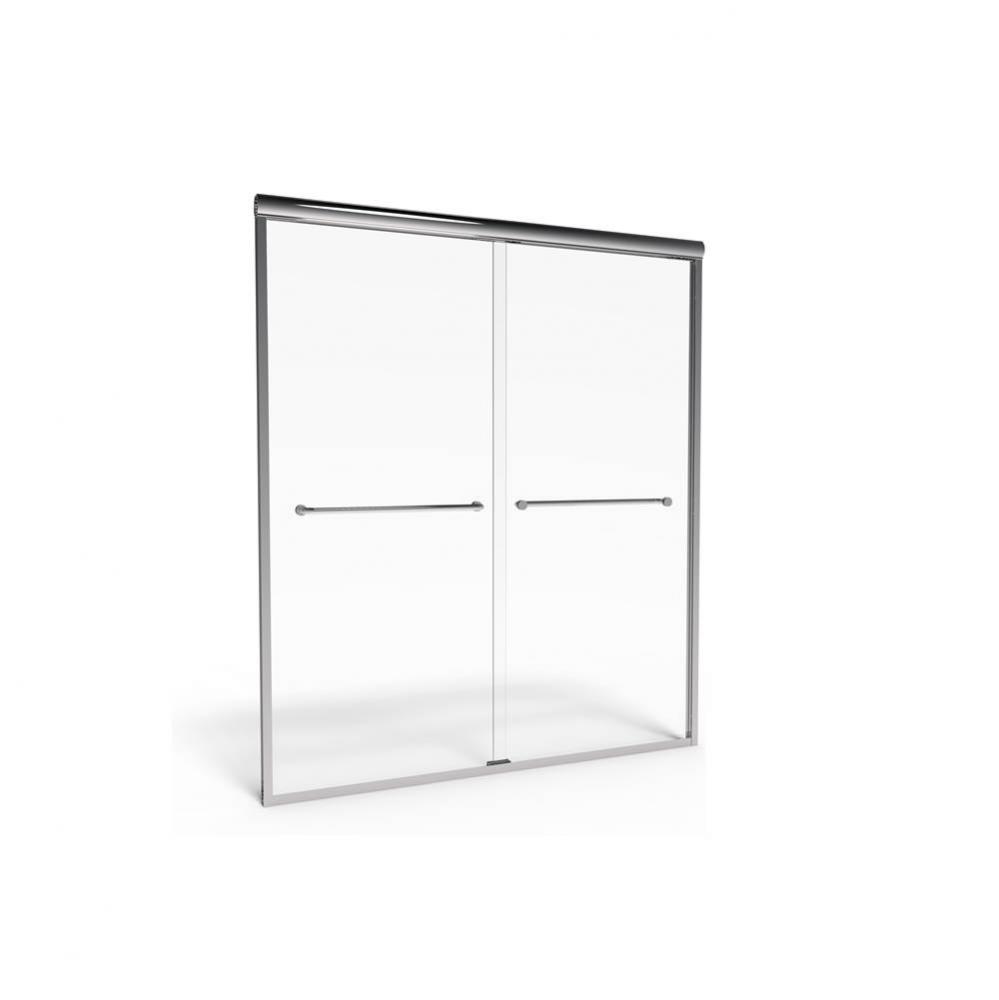 Euro 70-Inch Height Semi-Frameless Sliding Shower Door