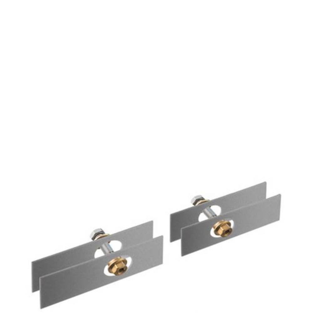 AXOR Universal SoftSquare Mounting Set for Two-Sided Glass Installation in Chrome