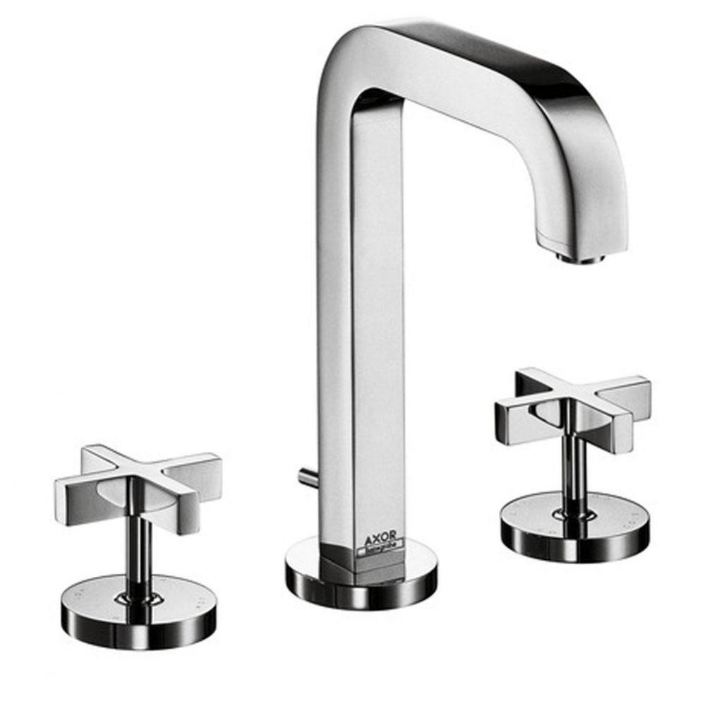 AXOR Citterio Widespread Faucet 170 with Cross Handles and Pop-Up Drain, 1.2 GPM in Chrome
