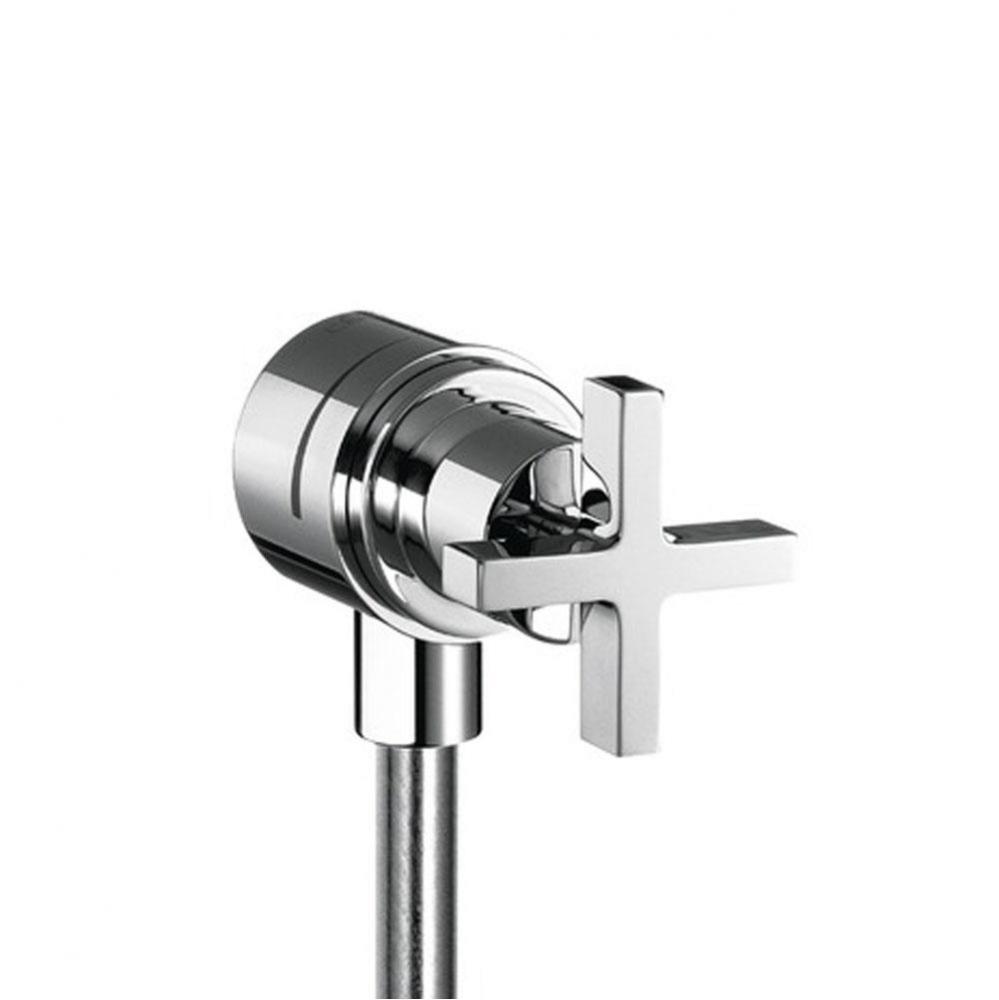 AXOR Citterio Wall Outlet with Check Valves and Volume Control, Cross-Handle  in Chrome