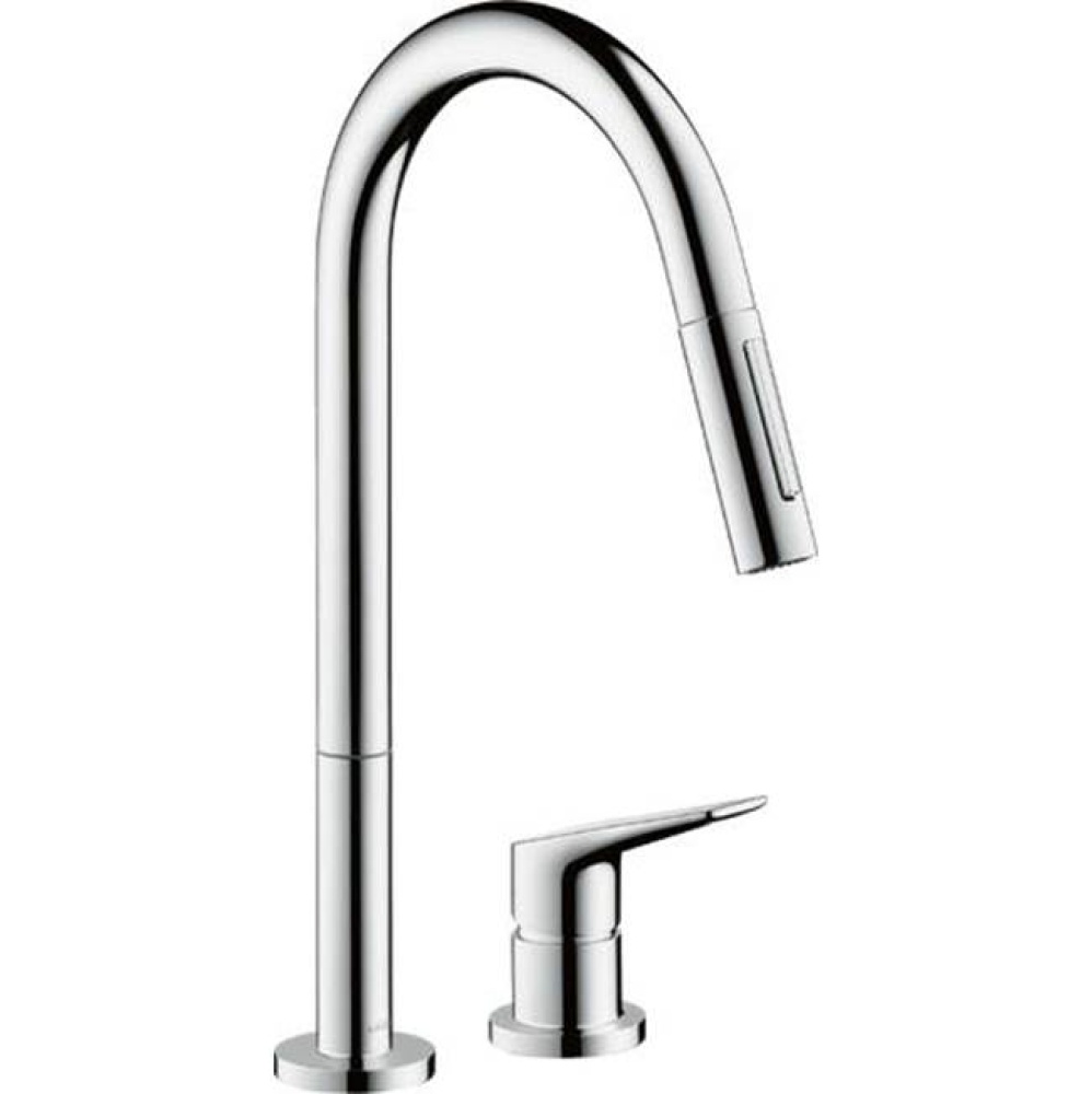 AXOR Citterio M 2-Hole Single-Handle Kitchen Faucet 2-Spray Pull-Down, 1.5 GPM in Chrome