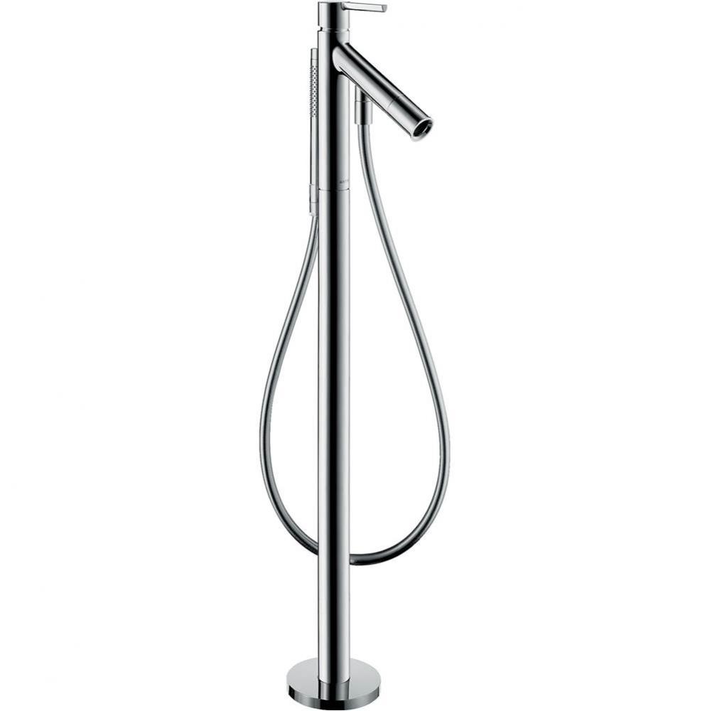 Starck Freestanding Tub Filler Trim with Lever Handle and 1.75 GPM Handshower in Chrome