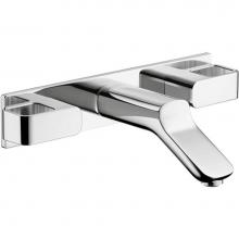 Axor 11043001 - AXOR Urquiola Wall-Mounted Widespread Faucet Trim with Base Plate, 1.2 GPM in Chrome