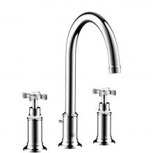 Axor 16513001 - AXOR Montreux Widespread Faucet 180 with Cross Handles and Pop-Up Drain, 1.2 GPM in Chrome