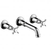 Axor 16532001 - AXOR Montreux Wall-Mounted Widespread Faucet Trim with Cross Handles, 1.2 GPM in Chrome