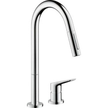 Axor 34813001 - AXOR Citterio M 2-Hole Single-Handle Kitchen Faucet 2-Spray Pull-Down, 1.5 GPM in Chrome